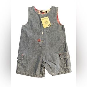 Vintage 90s Faded Glory Denim Romper 3/6 months